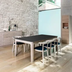 Skovby SM26/27 Table danoise extensible en bois massif et en stratifié noir* Table De Salle à Manger