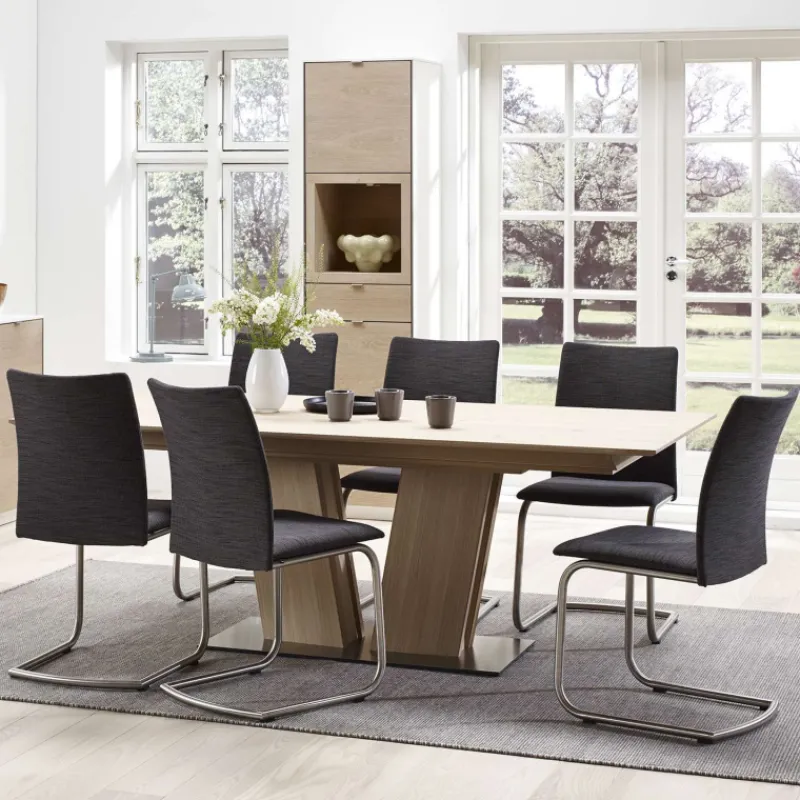 Skovby SM39 Table en bois moderne extensible avec pied central* Table De Salle à Manger