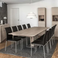 Skovby SM39 Table en bois moderne extensible avec pied central* Table De Salle à Manger