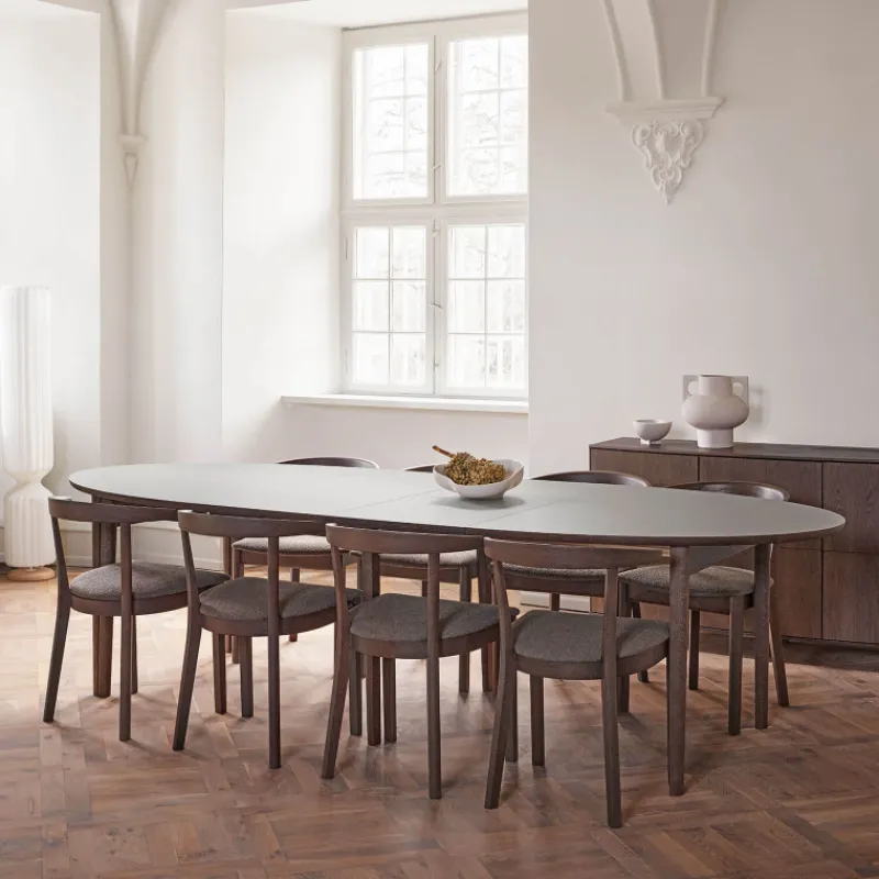 Skovby SM78 Table ovale extensible en Fenix et pieds en bois* Table De Salle à Manger