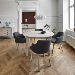 Skovby SM112 Table ronde en bois style scandinave extensible* Table De Salle à Manger