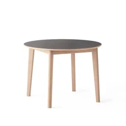 Skovby SM120 Table ronde extensible en bois avec plateau stratifié noir fabrication danoise* Table De Salle à Manger