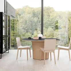 Skovby SM116/SM117 Table scandinave pied central extensible en stratifié fabriquée au Danemark* Table De Salle à Manger
