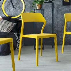 Snow Chaise empilable design en polypropylène* Chaise De Cuisine|Chaise De Salle à Manger