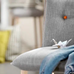 Mobitec Soda ® Chaise cocooning en tissu avec boutons décoratifs* Chaise De Salle à Manger|Chaise Salon