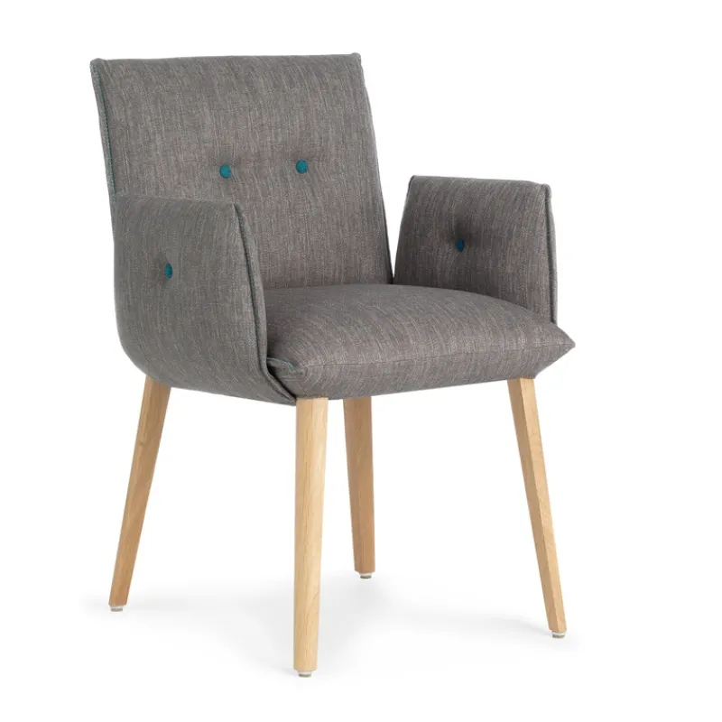 Mobitec Soda ® Fauteuil cocooning en tissu avec boutons décoratifs* Chaise De Salle à Manger|Chaise Salon