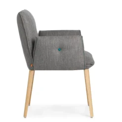 Mobitec Soda ® Fauteuil cocooning en tissu avec boutons décoratifs* Chaise De Salle à Manger|Chaise Salon