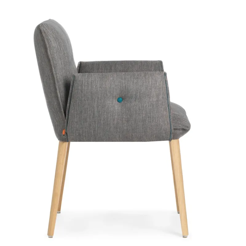 Mobitec Soda ® Fauteuil cocooning en tissu avec boutons décoratifs* Chaise De Salle à Manger|Chaise Salon