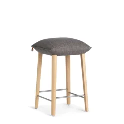 Mobitec Soda ® Tabouret snack rembourré sans dossier en tissu et pieds bois* Tabouret De Bar (assise +/- 80 Cm)|Tabouret Snack (assise +/- 65 Cm)
