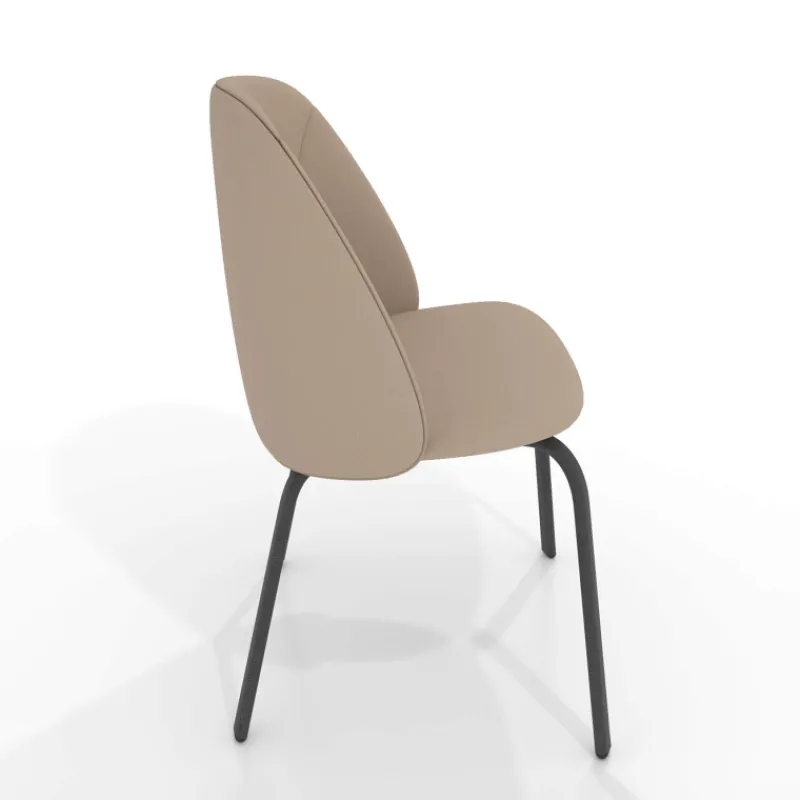 Perfecta Sofia Chaise basse cosy en simili avec pieds en métal* Chaise De Cuisine|Chaise De Salle à Manger