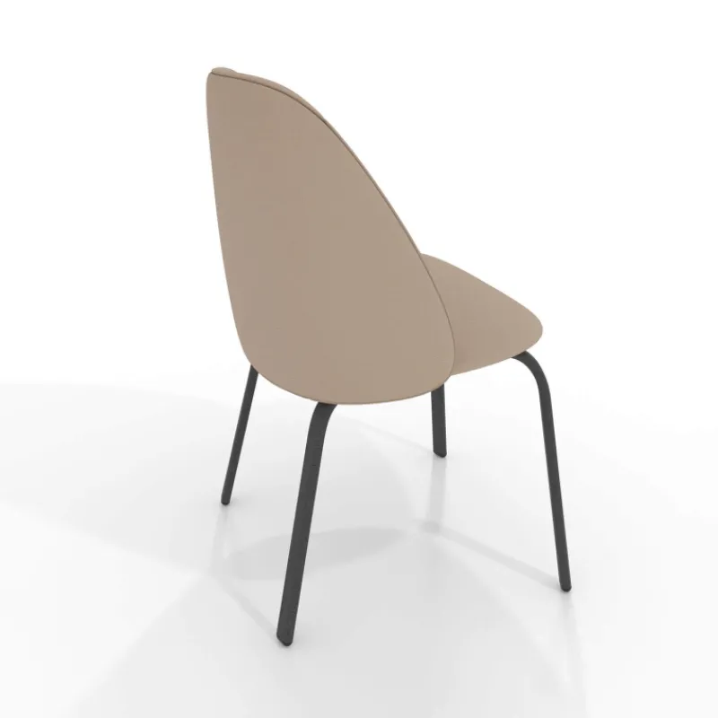 Perfecta Sofia Chaise basse cosy en simili avec pieds en métal* Chaise De Cuisine|Chaise De Salle à Manger