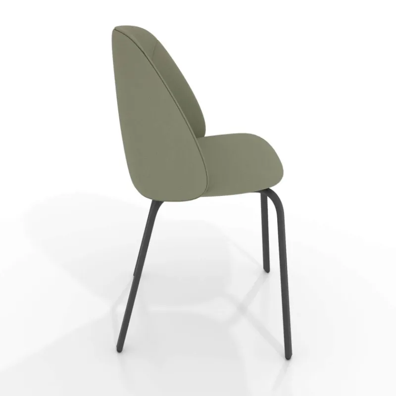 Perfecta Sofia Chaise cosy en simili avec pieds métal* Chaise De Cuisine|Chaise De Salle à Manger