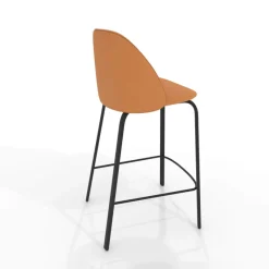 Perfecta Sofia Tabouret snack cosy en simili avec pieds en métal* Tabouret Snack (assise +/- 65 Cm)|Tabouret De Bar (assise +/- 80 Cm)