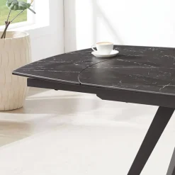 SofiaTable moderne extensible en céramique avec pieds en métal* Table De Salle à Manger