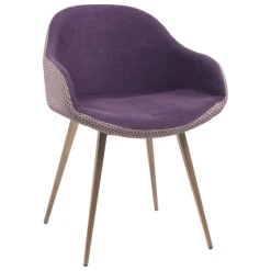 Midj Sonny ® Fauteuil design bicolore en tissu et métal laqué* Chaise De Salle à Manger|Fauteuil De Salon