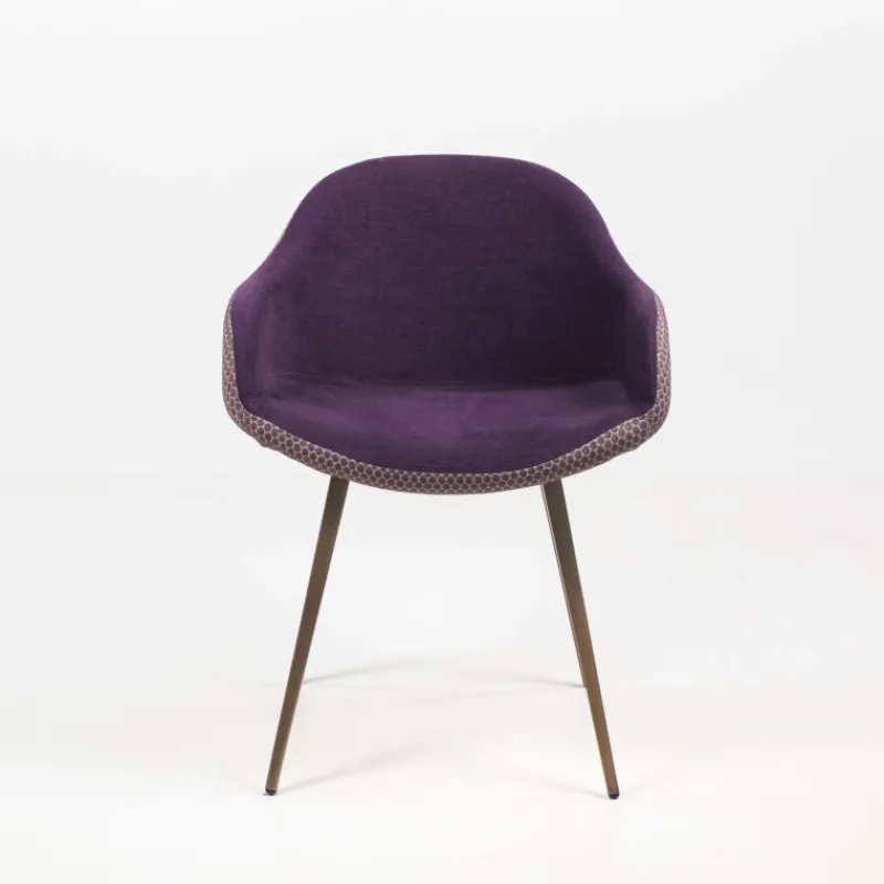 Midj Sonny ® Fauteuil design bicolore en tissu et métal laqué* Chaise De Salle à Manger|Fauteuil De Salon