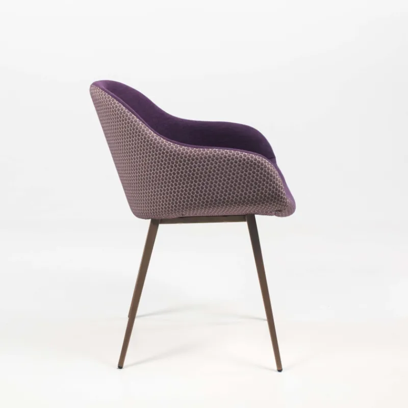 Midj Sonny ® Fauteuil design bicolore en tissu et métal laqué* Chaise De Salle à Manger|Fauteuil De Salon