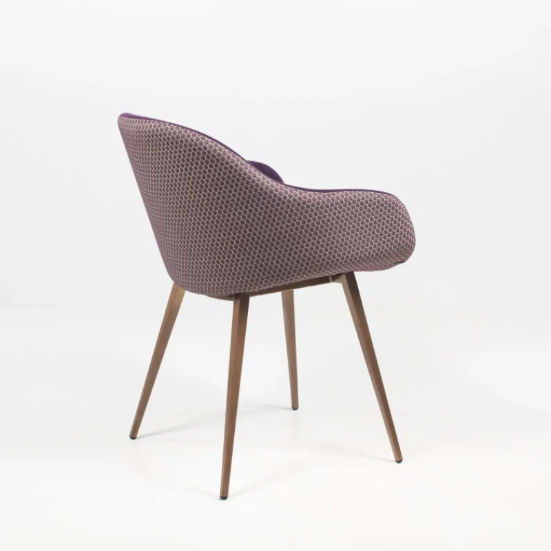 Midj Sonny ® Fauteuil design bicolore en tissu et métal laqué* Chaise De Salle à Manger|Fauteuil De Salon