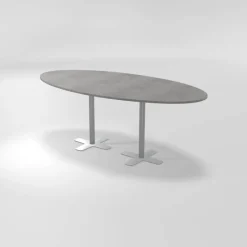 Perfecta Spinner 2 Table hauteur 90 cm ovale en stratifié avec deux pieds* Table De Cuisine
