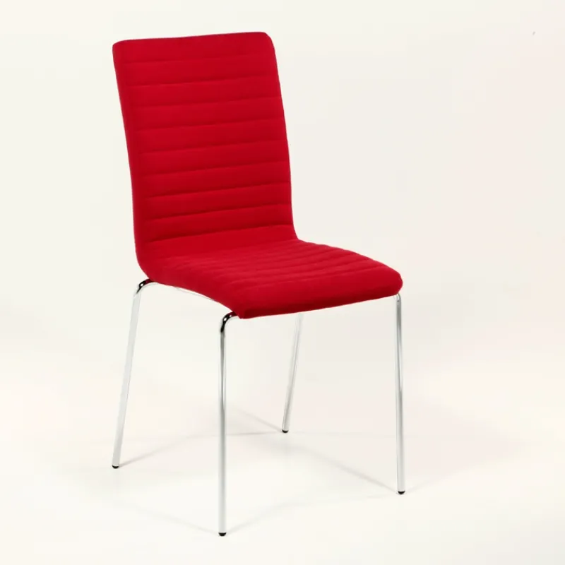 Midj Star ® Chaise moderne empilable en tissu et métal* Chaise De Salle à Manger
