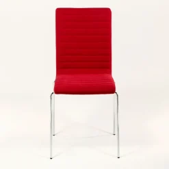 Midj Star ® Chaise moderne empilable en tissu et métal* Chaise De Salle à Manger