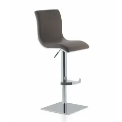 Peressini Steve Tabouret réglable et pivotant en synthétique et métal* Tabouret Snack (assise +/- 65 Cm)|Tabouret De Bar (assise +/- 80 Cm)