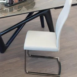 Peressini Sveva SLH Chaise de salle à manger italienne pieds luge* Chaise De Cuisine|Chaise De Salle à Manger