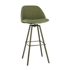 Perfecta Swiftie Tabouret de bar pivotant en tissu et pieds métal* Tabouret De Bar (assise +/- 80 Cm)