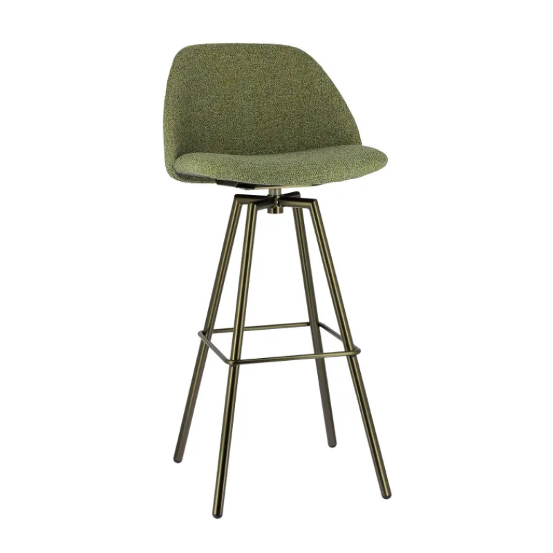 Perfecta Swiftie Tabouret de bar pivotant en tissu et pieds métal* Tabouret De Bar (assise +/- 80 Cm)