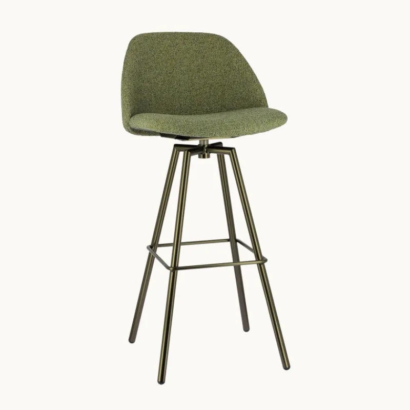 Perfecta Swiftie Tabouret de bar pivotant en tissu et pieds métal* Tabouret De Bar (assise +/- 80 Cm)