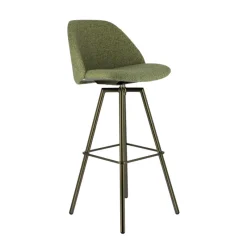 Perfecta Swiftie Tabouret de bar pivotant en tissu et pieds métal* Tabouret De Bar (assise +/- 80 Cm)