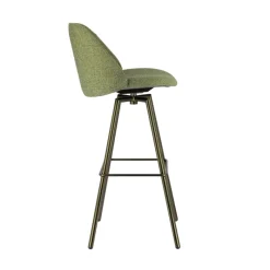 Perfecta Swiftie Tabouret de bar pivotant en tissu et pieds métal* Tabouret De Bar (assise +/- 80 Cm)