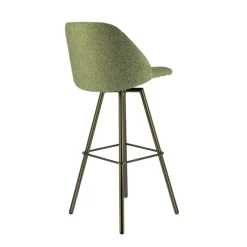 Perfecta Swiftie Tabouret de bar pivotant en tissu et pieds métal* Tabouret De Bar (assise +/- 80 Cm)