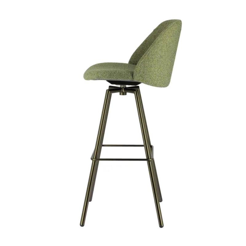 Perfecta Swiftie Tabouret de bar pivotant en tissu et pieds métal* Tabouret De Bar (assise +/- 80 Cm)