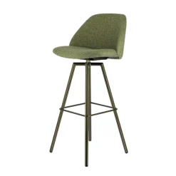 Perfecta Swiftie Tabouret de bar pivotant en tissu et pieds métal* Tabouret De Bar (assise +/- 80 Cm)