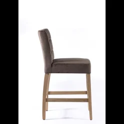 Sessio Tabouret snack en tissu et bois – Matias 2* Tabouret Snack (assise +/- 65 Cm)|Tabouret De Bar (assise +/- 80 Cm)