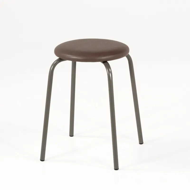 Perfecta TabRond Tabouret bas empilable en métal et simili* Tabouret Bas (assise +/- 45 Cm)