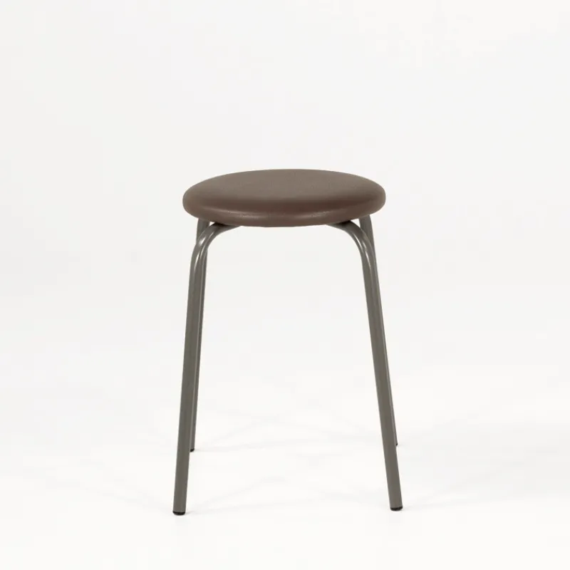 Perfecta TabRond Tabouret bas empilable en métal et simili* Tabouret Bas (assise +/- 45 Cm)