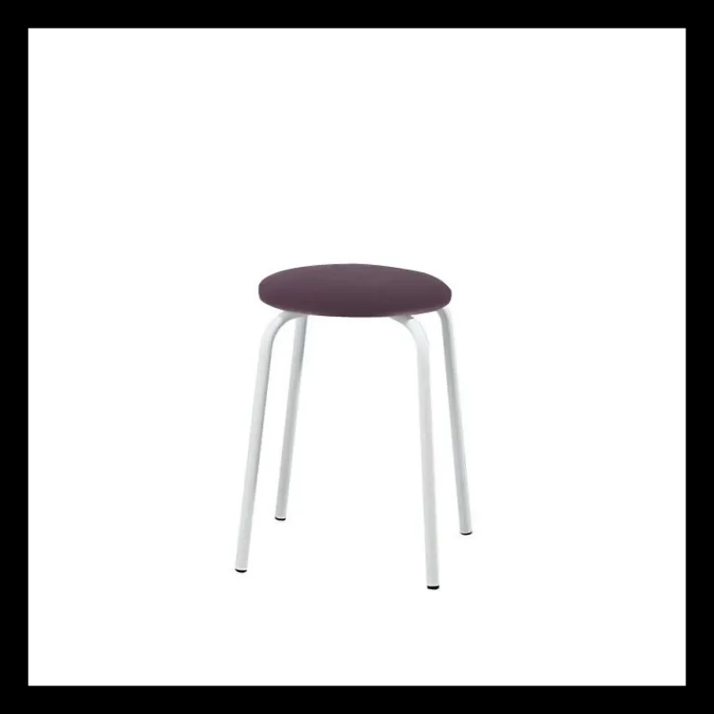 Perfecta TabRond Tabouret bas empilable en métal et simili* Tabouret Bas (assise +/- 45 Cm)
