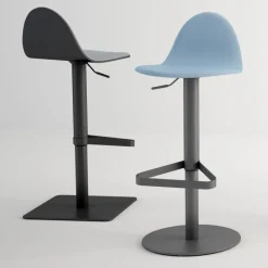 Cancio Tabu Tabouret réglable design en synthétique et métal* Tabouret Snack (assise +/- 65 Cm)|Tabouret De Bar (assise +/- 80 Cm)
