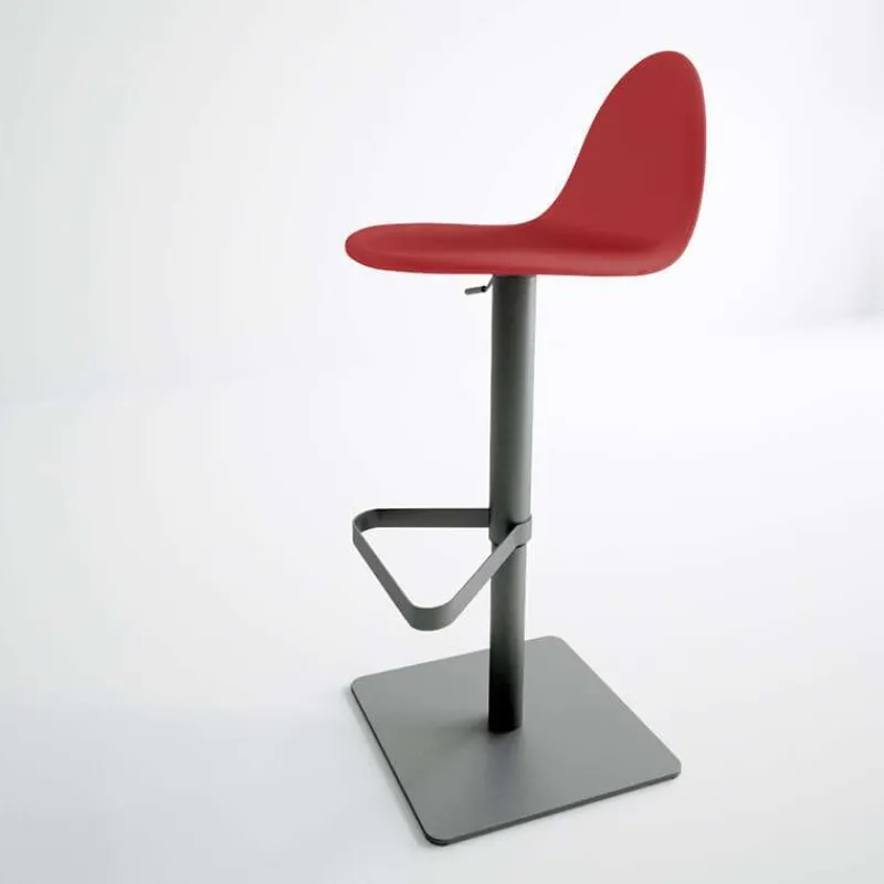 Cancio Tabu Tabouret réglable design en synthétique et métal* Tabouret Snack (assise +/- 65 Cm)|Tabouret De Bar (assise +/- 80 Cm)
