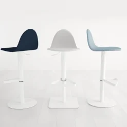 Cancio Tabu Tabouret réglable design en synthétique et métal* Tabouret Snack (assise +/- 65 Cm)|Tabouret De Bar (assise +/- 80 Cm)
