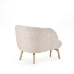 Mobitec Thalia ® Banquette cosy en tissu avec pieds en bois* Chaise Salon|Chaise Pour Chambre