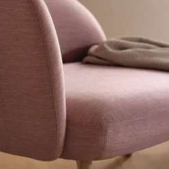 Mobitec Thalia ® Banquette cosy en tissu avec pieds en bois* Chaise Salon|Chaise Pour Chambre