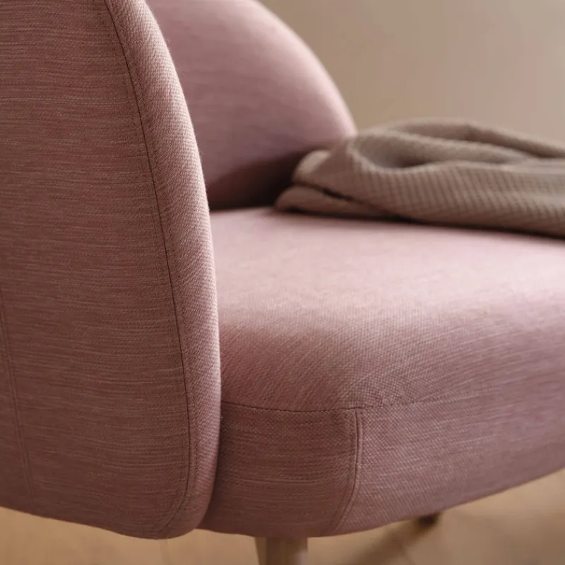 Mobitec Thalia ® Banquette cosy en tissu avec pieds en bois* Chaise Salon|Chaise Pour Chambre