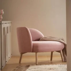 Mobitec Thalia ® Banquette cosy en tissu avec pieds en bois* Chaise Salon|Chaise Pour Chambre