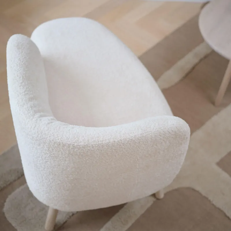 Mobitec Thalia ® Banquette cosy en tissu avec pieds en bois* Chaise Salon|Chaise Pour Chambre
