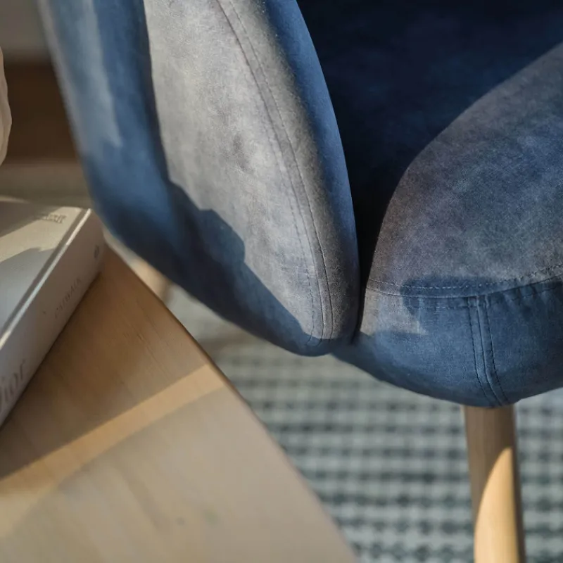 Mobitec Thalia ® Fauteuil confortable en tissu avec pieds en bois* Chaise De Salle à Manger|Chaise Salon