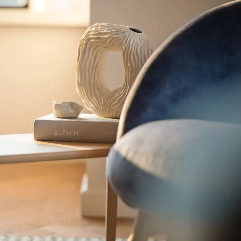Mobitec Thalia ® Fauteuil confortable en tissu avec pieds en bois* Chaise De Salle à Manger|Chaise Salon