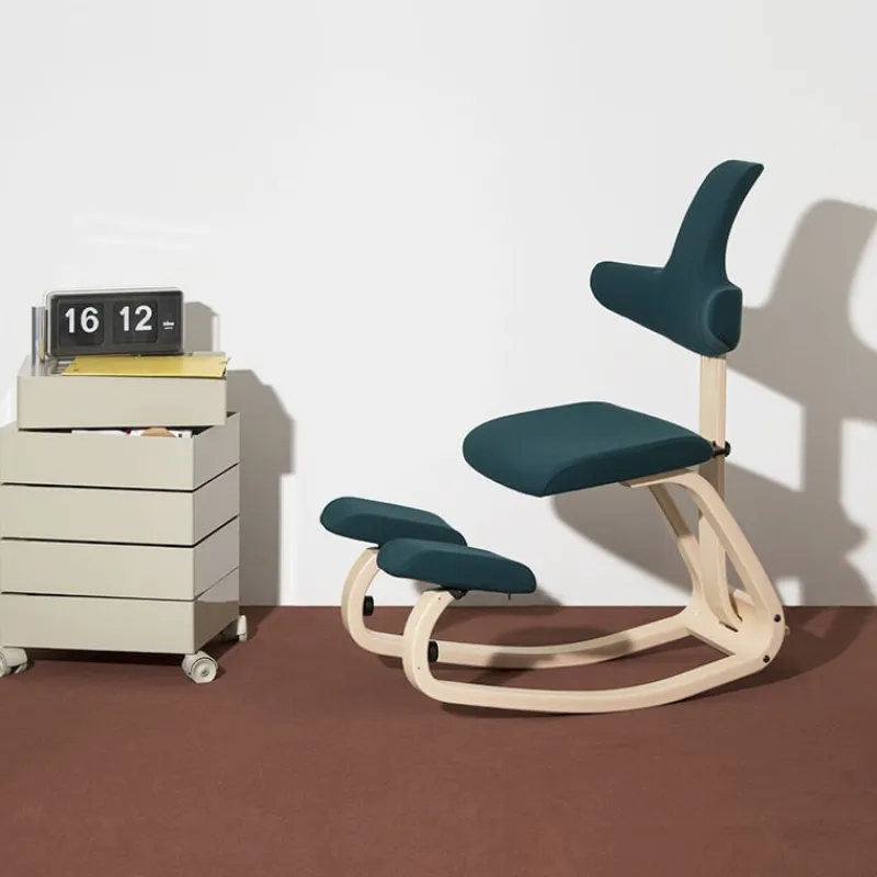 Varier ThatSit ® Chaise de bureau ergonomique à bascule en tissu et bois* Chaise Pour Chambre|Chaise De Bureau